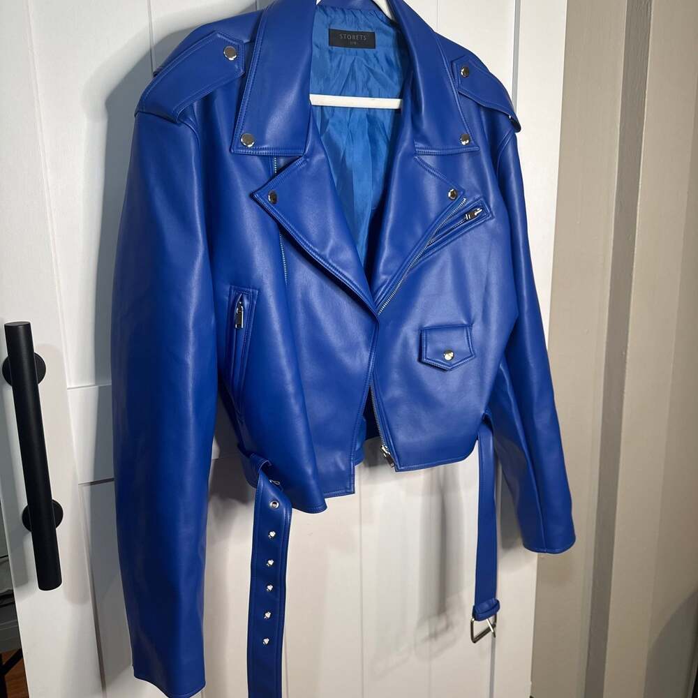 Emma Pleather Rider Jacket - Picture 2 of 11